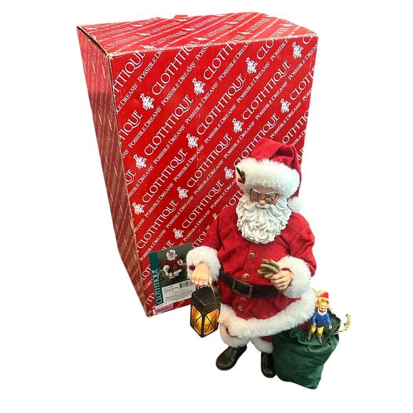 Dept 56 Possible Dreams Santa "Lighting the Way" 2006 57.71248 Clothtique Works - Picture 1 of 16